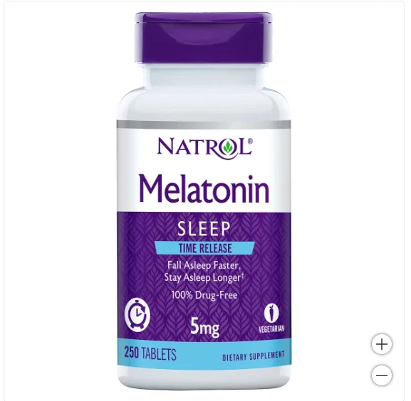 250 Ct Natrol Melatonin 5 mg Time Release Tablets Exp 9/26 Drug-Free Sleep Aid