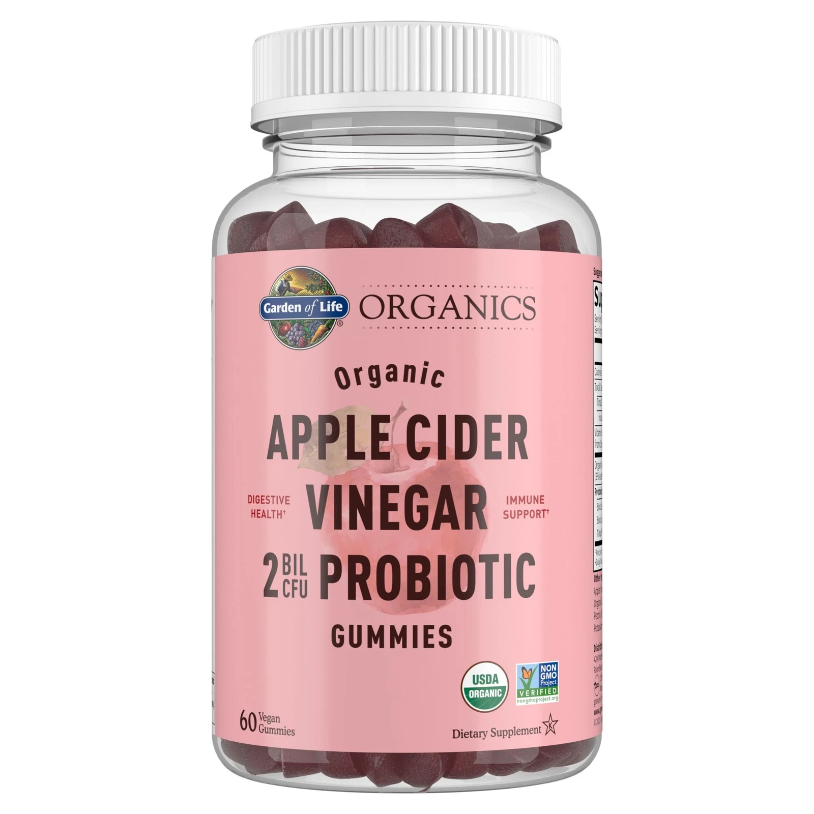 Garden of Life Apple Cider Vinegar Probiotic Gummies USDA Organic ACV Gummy Vita