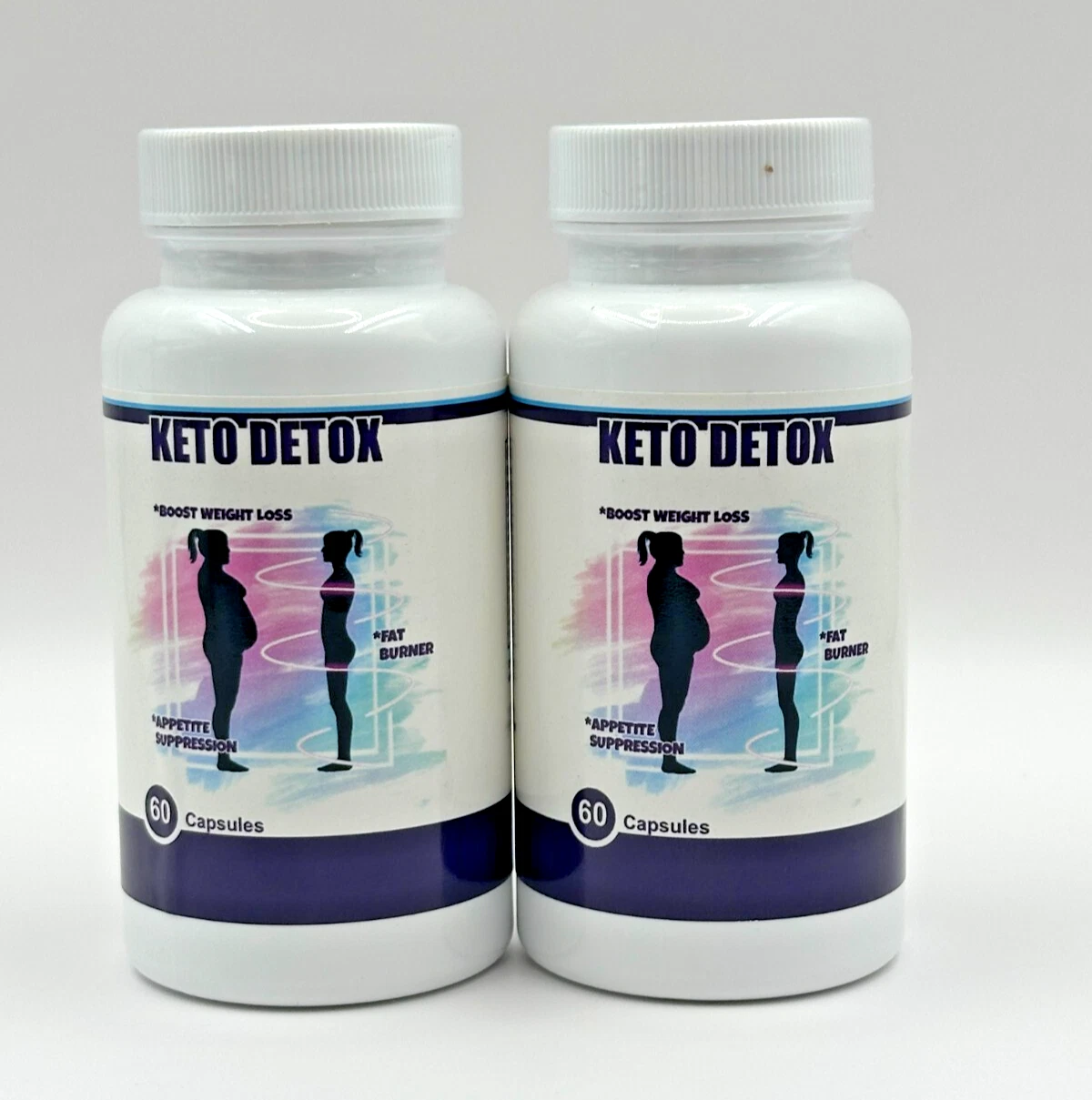 2 Keto Burn Fat Energy & Detox Cleansing Supplement Weight Loss Appetite Control