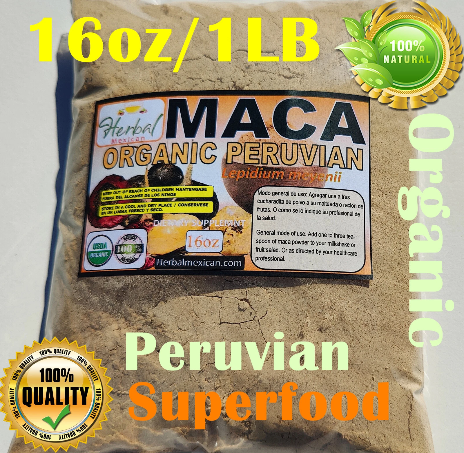 Organic Super food/superfood peruvian ginseng Maca Root Powder Raw maca powder