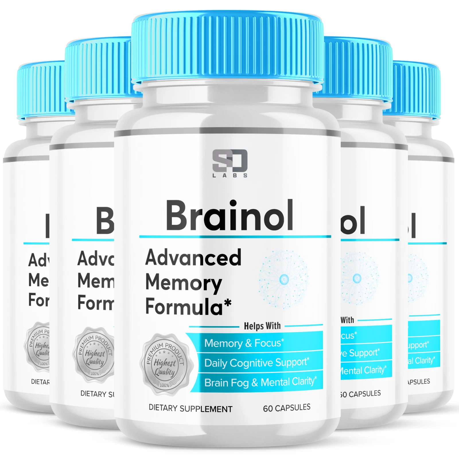 Brainol Advanced Memory & Focus: Supports clarity and concentration (5 Pack)