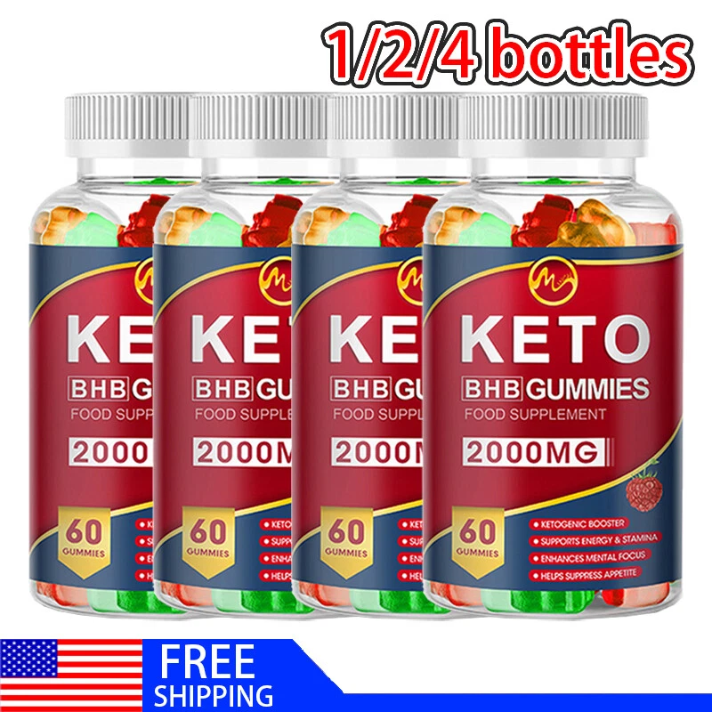 60PC Dietary Supplement Keto ACV Gummies Weight Loss Ketone Advanced Fat Burner