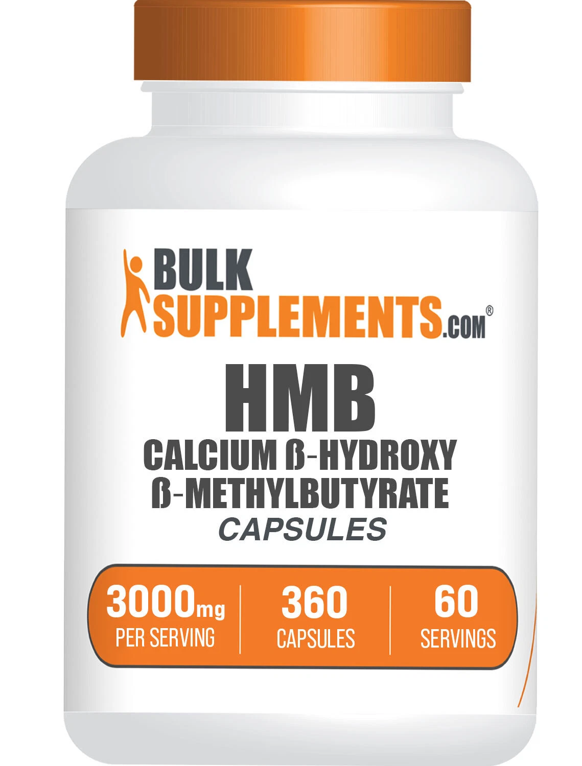 BulkSupplements Calcium HMB 360 Capsules - 3000mg Per Serving