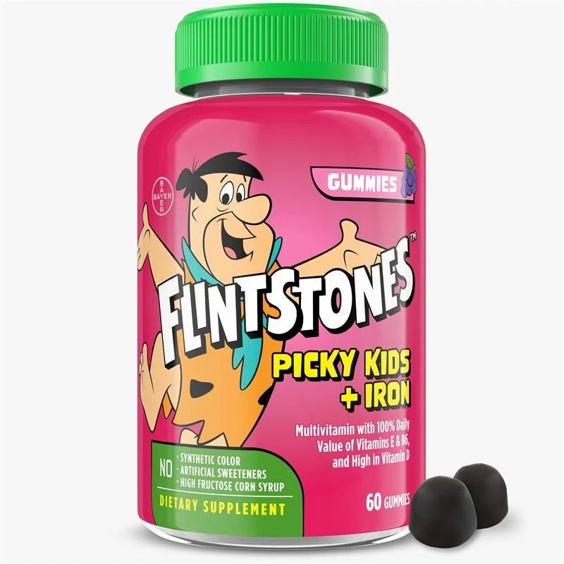 Flintstones Vitamins for Picky Kids + Iron, Kids Multivitamin Gummies with Vitam