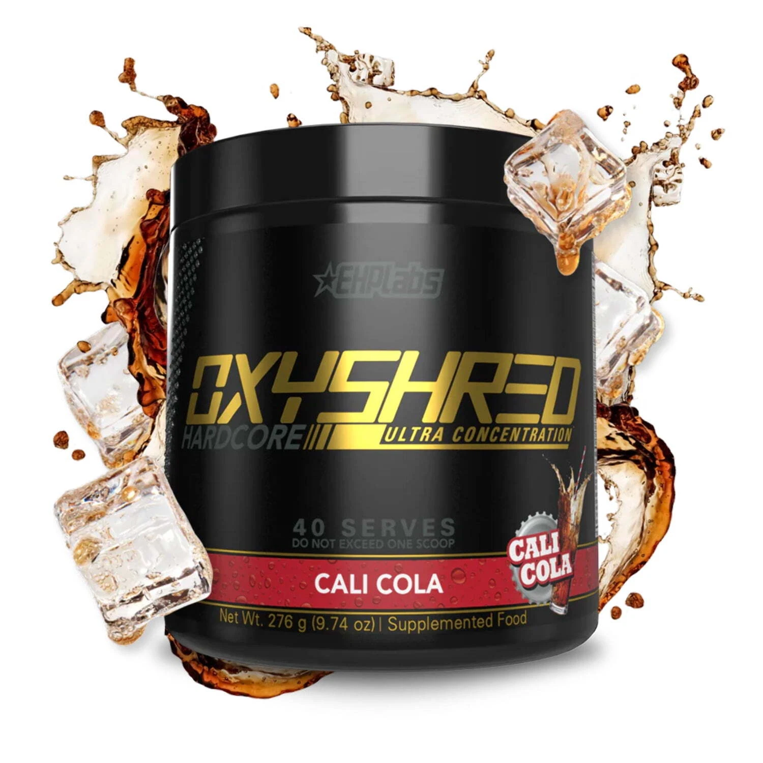 EHPlabs OxyShred Hardcore Pre Workout Powder - Cali Cola, 40 Servings