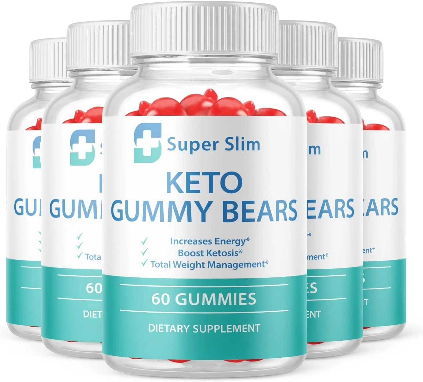 5-Super Slim Keto Gummy Bears, Weight Loss, Appetite Suppressant Supplement