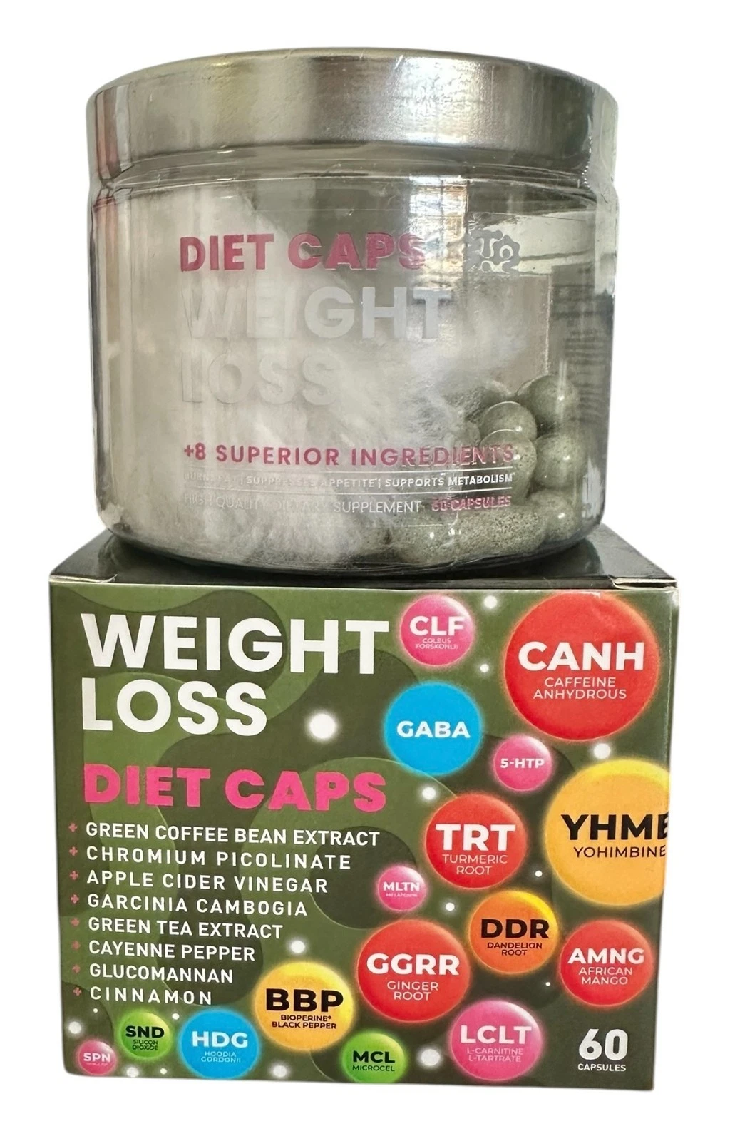 Weight Loss Diet Capsules, Natural Appetite Suppressant, Day & Night Fat Burner