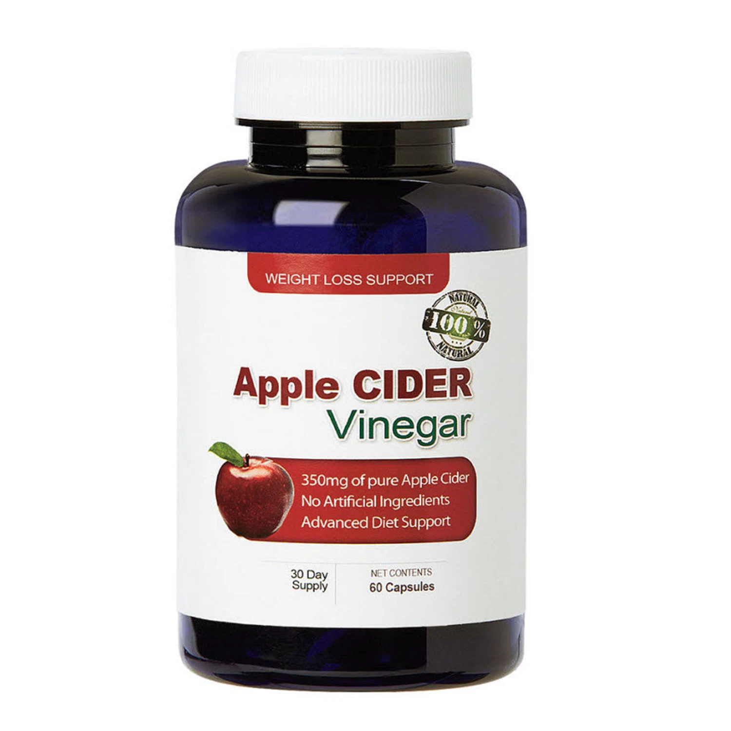100% Apple Cider Vinegar 350mg Healthy Weight Loss Slimming Dietary Supplements