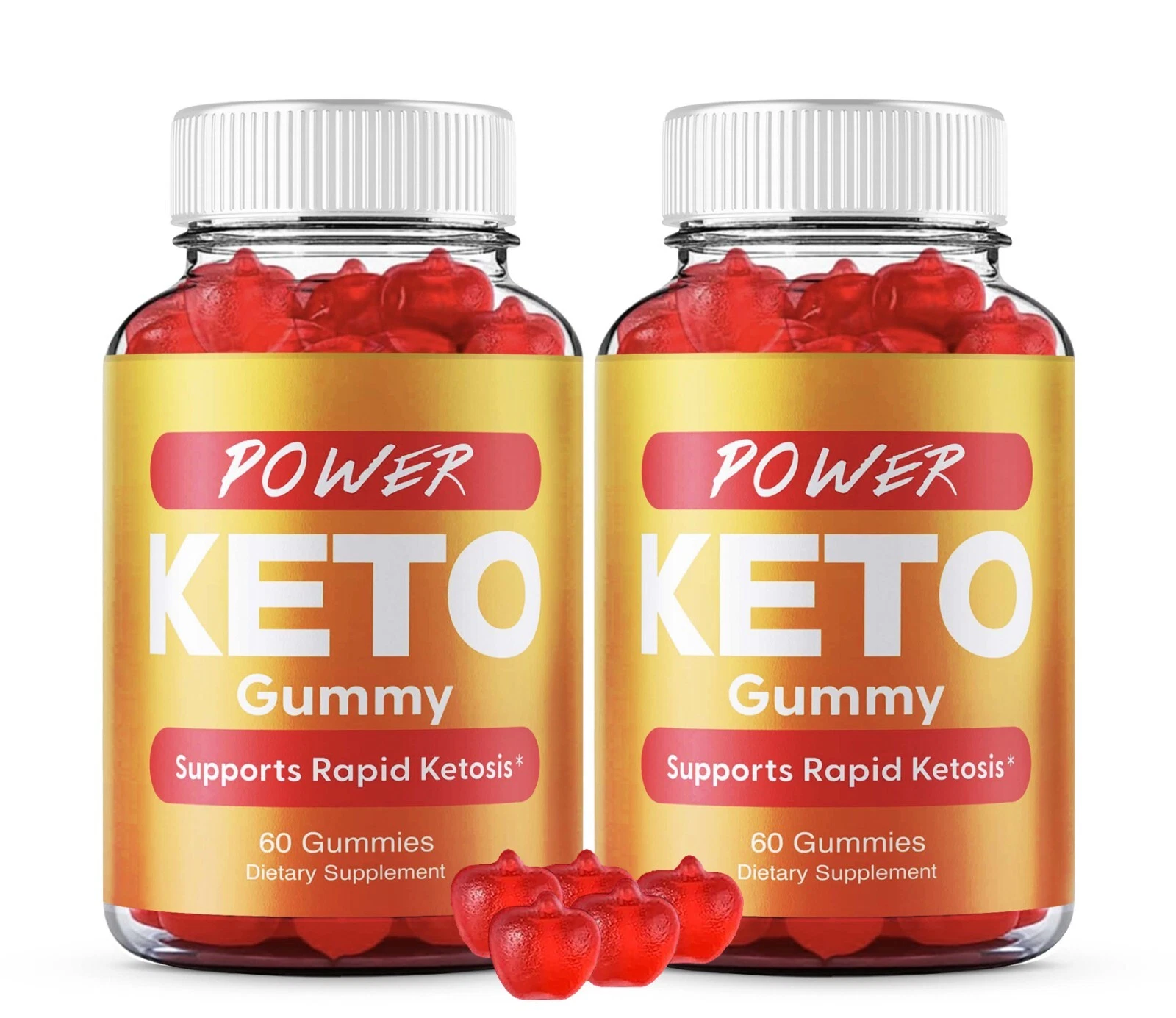 Power Keto Chew Gummies Supports Rapid Ketosis Supplement (120 Gummies) 2-Pack
