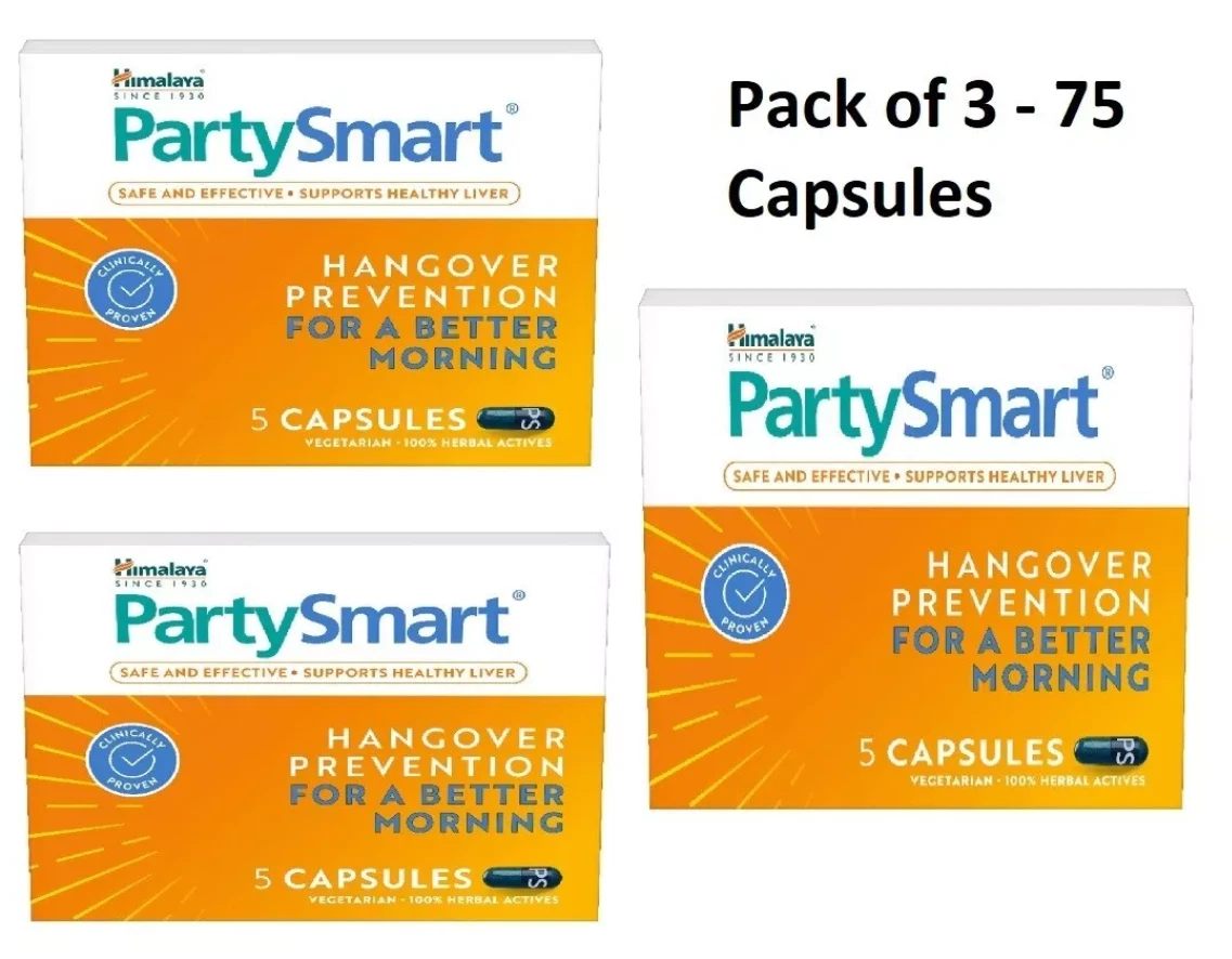Himalaya Party Smart Capsules (Pack OF 3) 75 CAPSULE, Hangover Free Morning