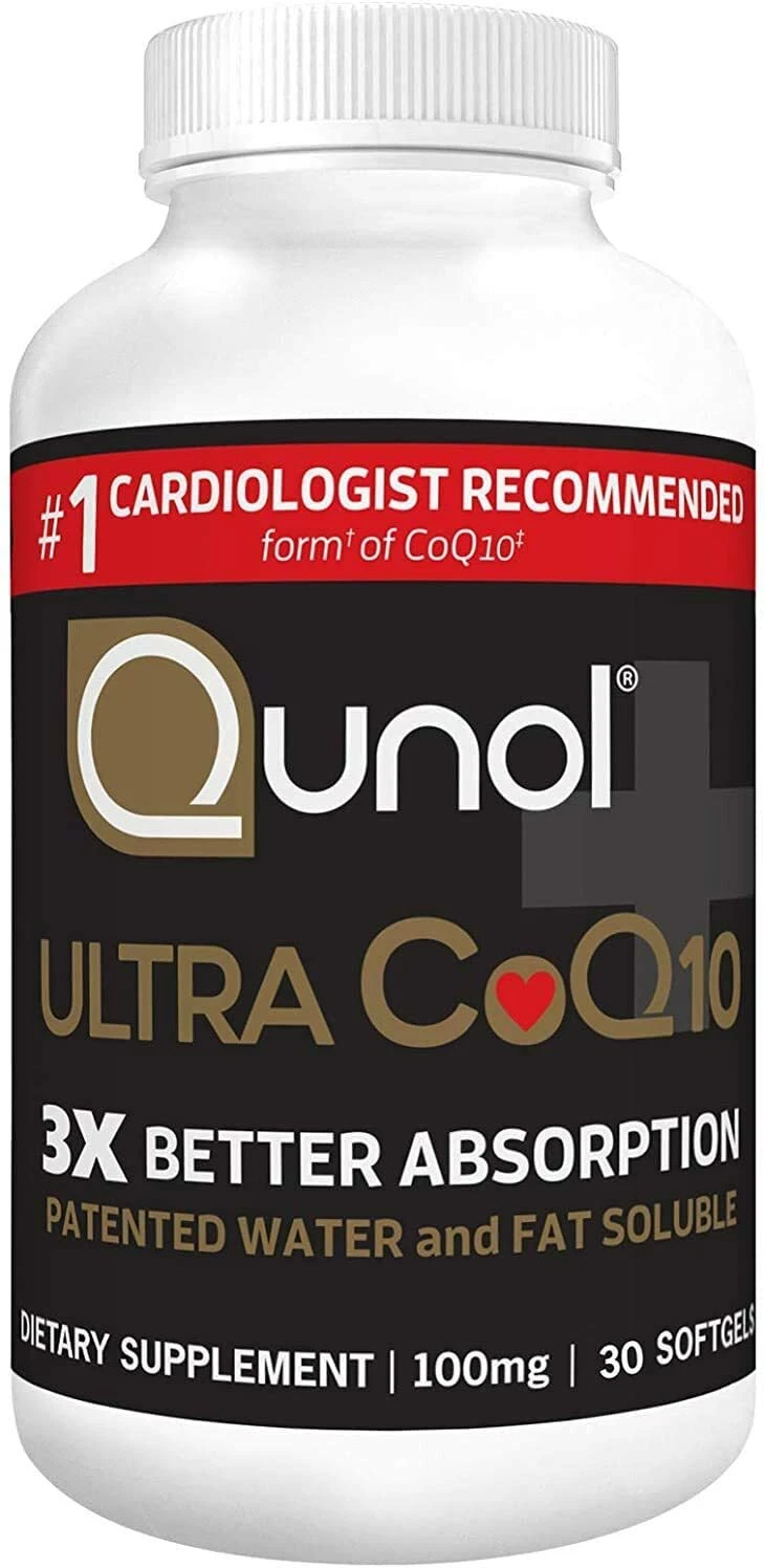 Qunol Ultra CoQ10 100mg, 3x Better Absorption Patented Water and Fat Soluble