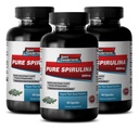 Organic SPIRULINA 500mg 100% Plant-Based Extract, Weight Loss,Potassium 3Bot