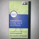 MotherLove MORE MILK MORINGA Supports Breast Milk Supply 60 Caps Exp 01/2026