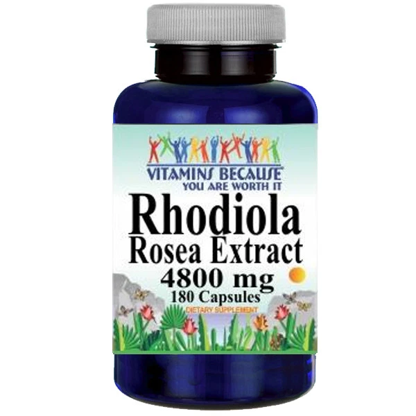 Rhodiola Rosea Root Extract High Potency 4800 mg 180 Caps