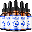 Gluco Reset Advanced Blood Support Drops All Natural Supplement 2oz - 5 Pack