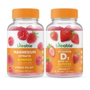 Lifeable Magnesium + Vitamin D 5000 IU, Gummies Bundle - Great Tasting, Vitamin