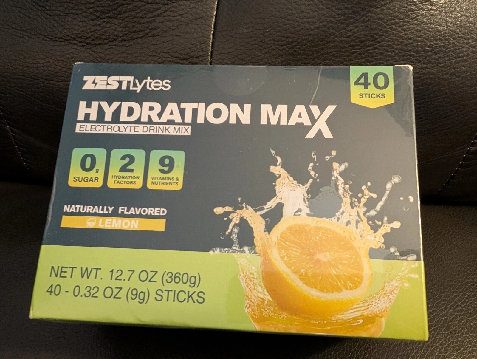 Salty Lemon Flavor Hydration Powder Packets Electrolyte Drink Mix, 40 Sticks