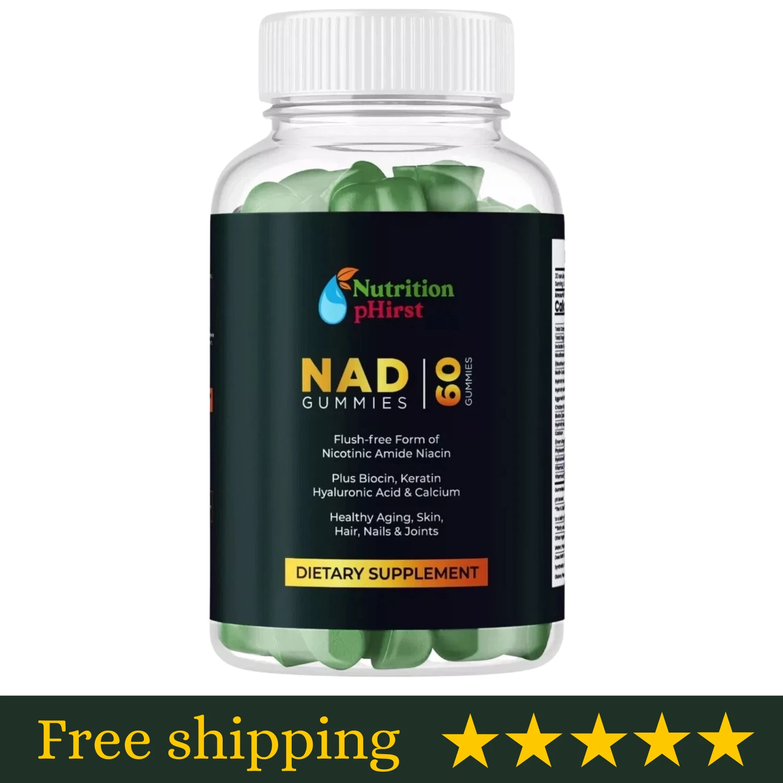 NAD+ Gummies NAD Supplement Nicotinamide Adenine Dinucleotid Anti-Aging Energy