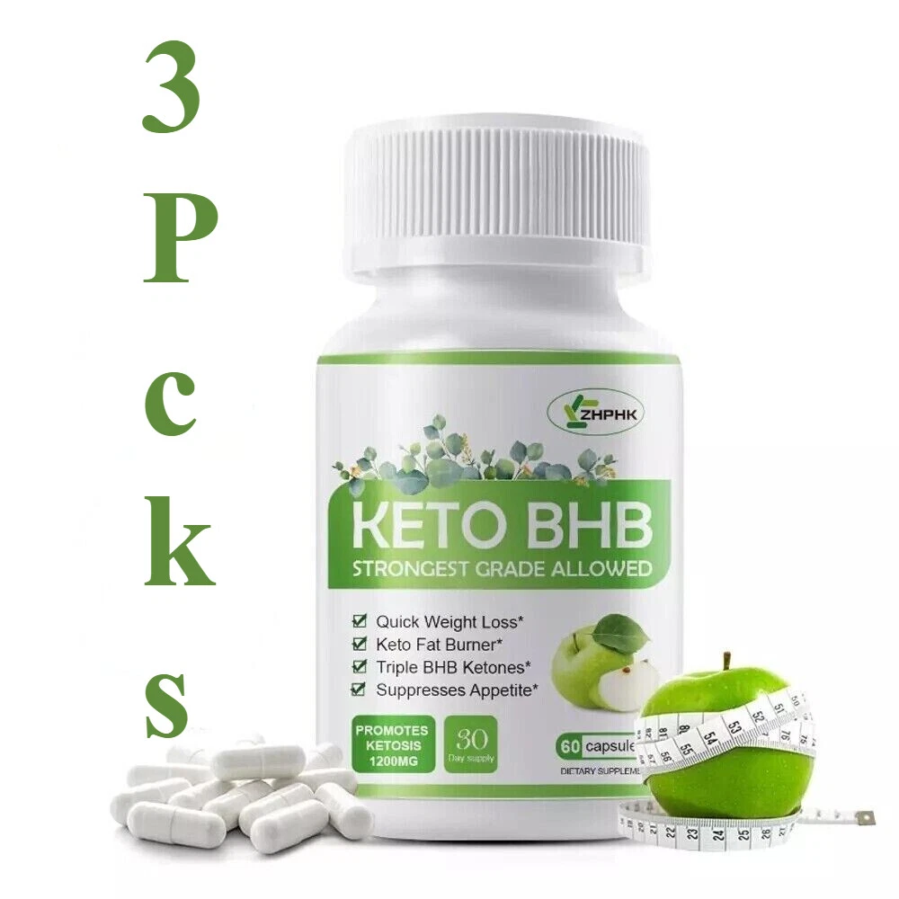 3x Keto Pills BHB Ketones Weight Loss,Appetite Suppressant K3 Mineral Supplement