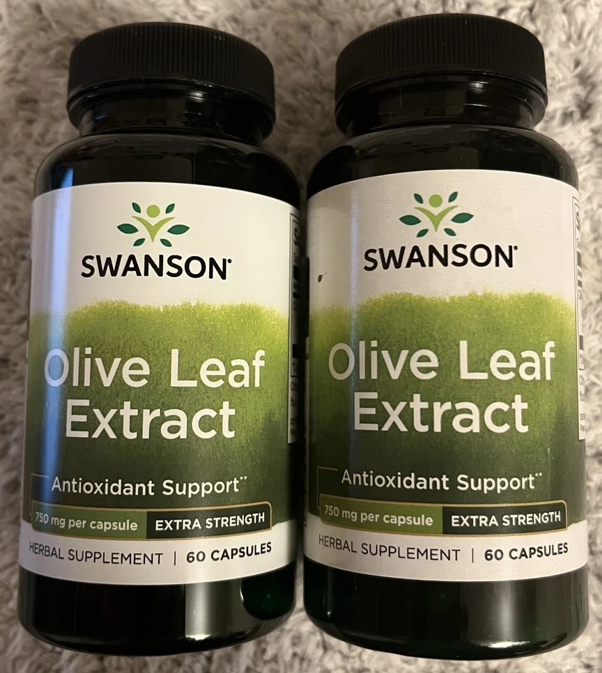 120 Caps Swanson Olive Leaf Extract Extra Strength 750MG 20% Oleuropein