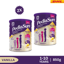 2X Abbott Pedia Sure Complete Nutrition Growth 1-10 Yrs Vanilla 850g DHL EXPRESS