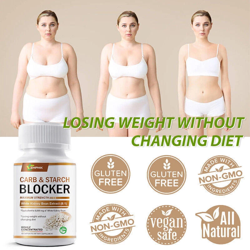 Carb Block Ultra Concentrated Carbohydrate & Starch Blocker for Weight Loss 60ct