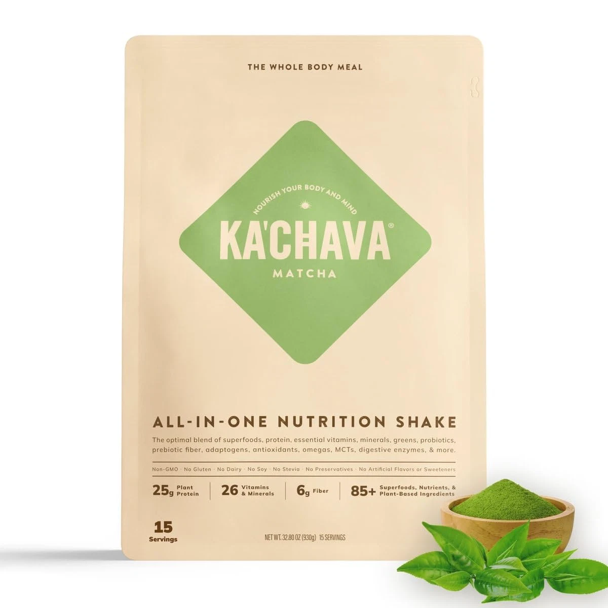 Ka’Chava All-In-One Nutrition Shake Blend, 85+ Superfoods & Nutrients, Meal Repl