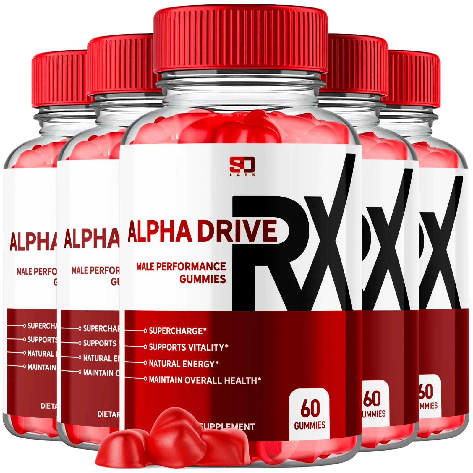 Alpha Drive RX Male Enhancing Gummies - Men's Performance (300 Gummies)