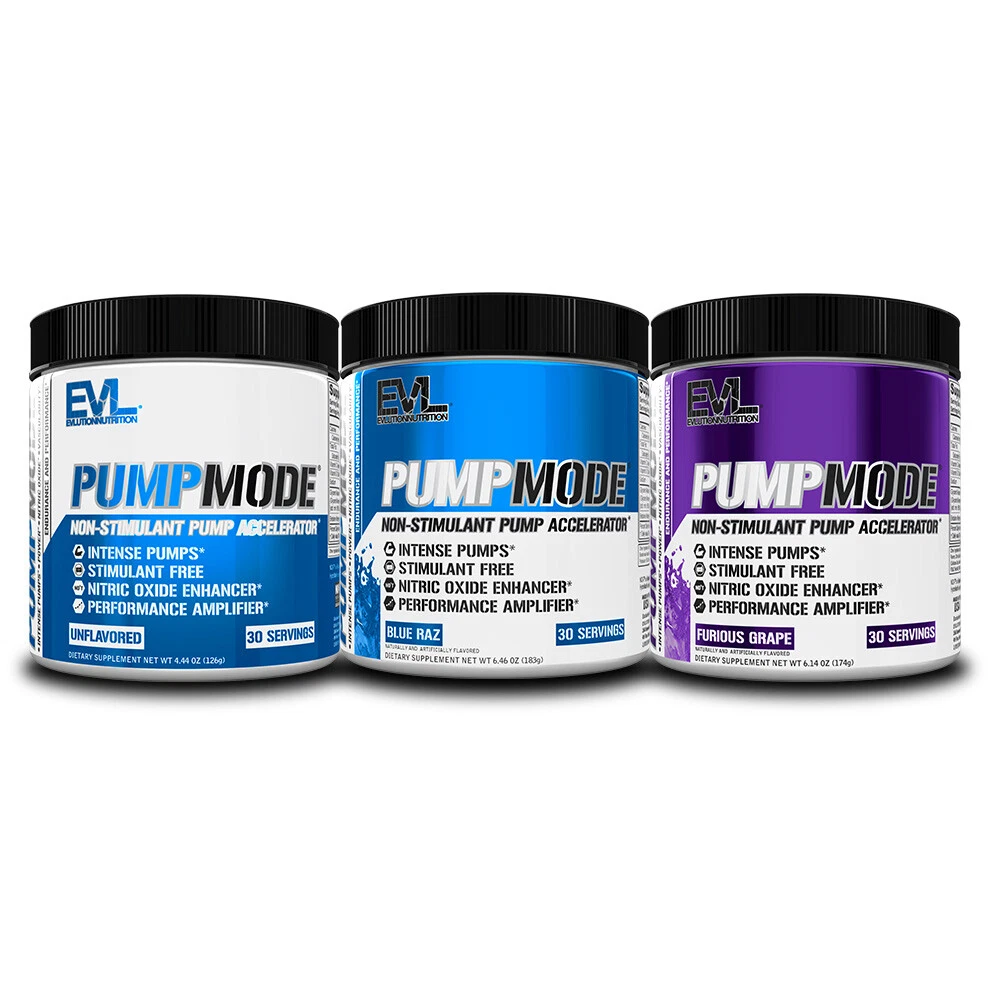 Evlution Nutrition PumpMode - Stim Free Pre Workout - 30 Servings - All Flavors