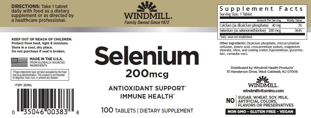 Selenium 200 mcg Supplement –Antioxidant Support for Immune & Thyroid Health 100
