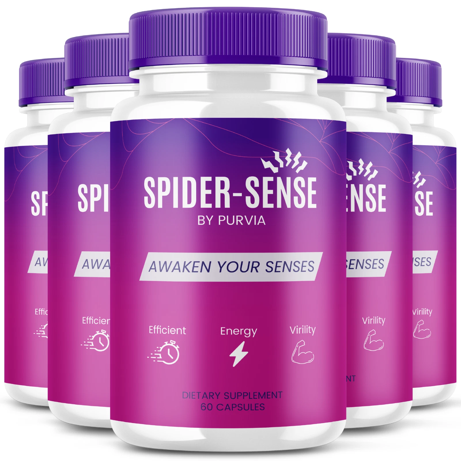 (5 Pack) Spider Sense Pills for Men Strength Formula Health Support Supplement