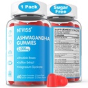 Sugar Free Ashwagandha Gummies 2000mg - with Magnesium Glycinate, Rhodiola Ro...