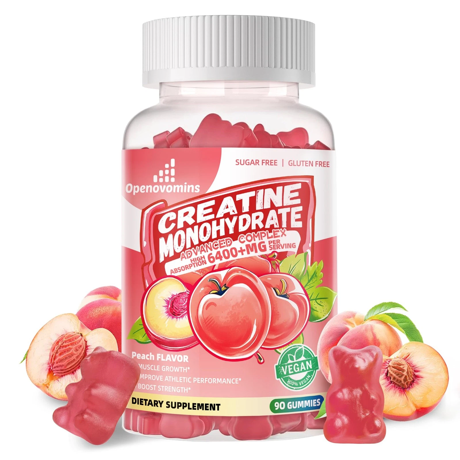 Creatine Monohydrate Gummies Complex for Men & Women -Advanced Formula W/L-Tauri