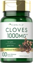 Cloves Supplement | 1000mg | 100 Capsules | Non-GMO, Gluten Free | by Carlyle