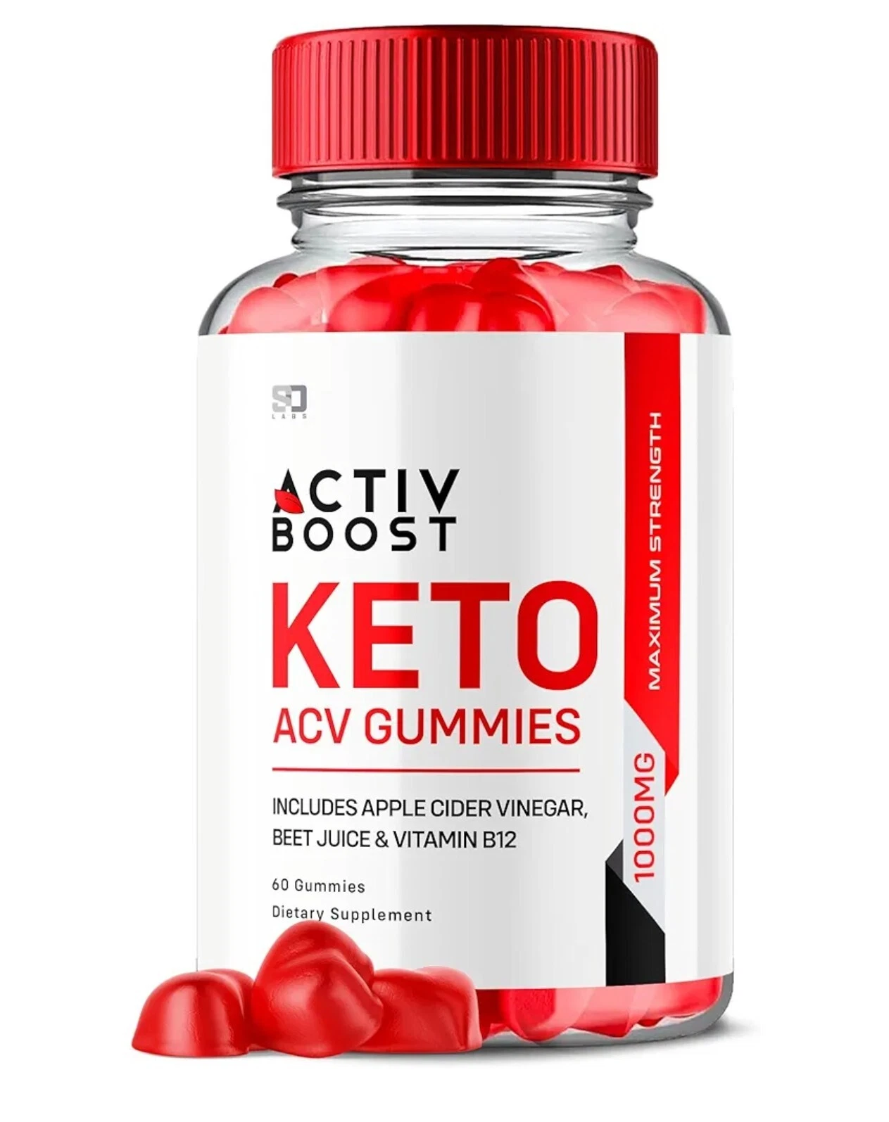 Activ Boost Keto ACV Gummies for Weight Loss, Fat Burn, and Energy (60 Gummies)