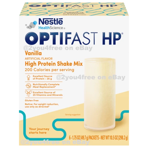 OPTIFAST® HP | HIGH PROTEIN | VANILLA SHAKE MIX | 1 BOX | 6 SERVINGS | FRESH