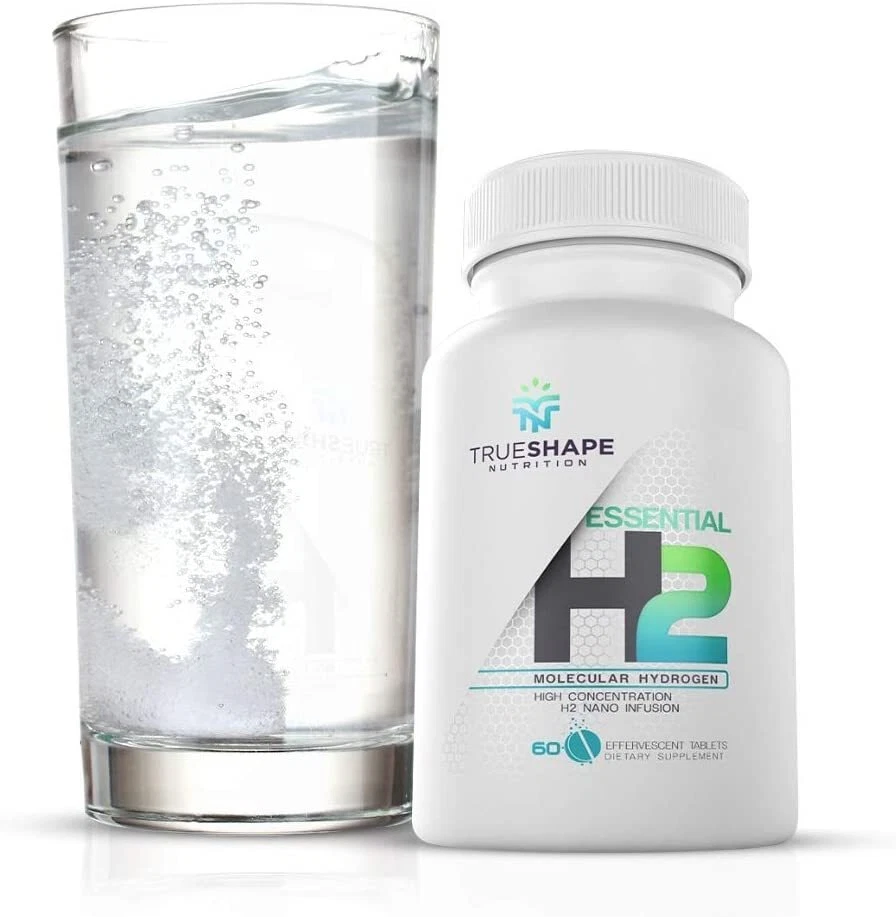 TrueShape Nutrition Essential H2 Fizzy Molecular Hydrogen Tablets for Water