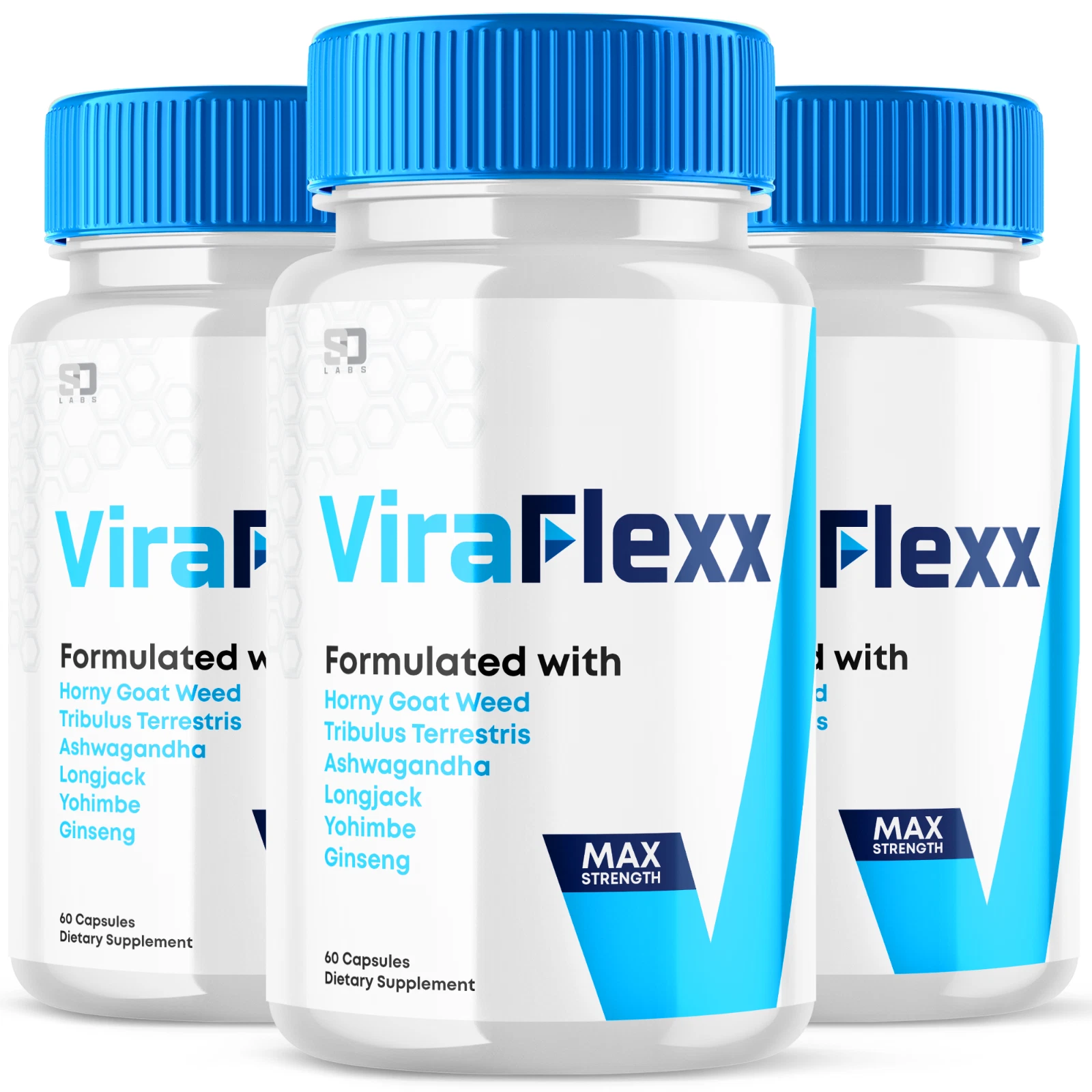 (3 Pack) Viraflexx Men Boosting Pills - Enhances Male Performance (180 Capsules)