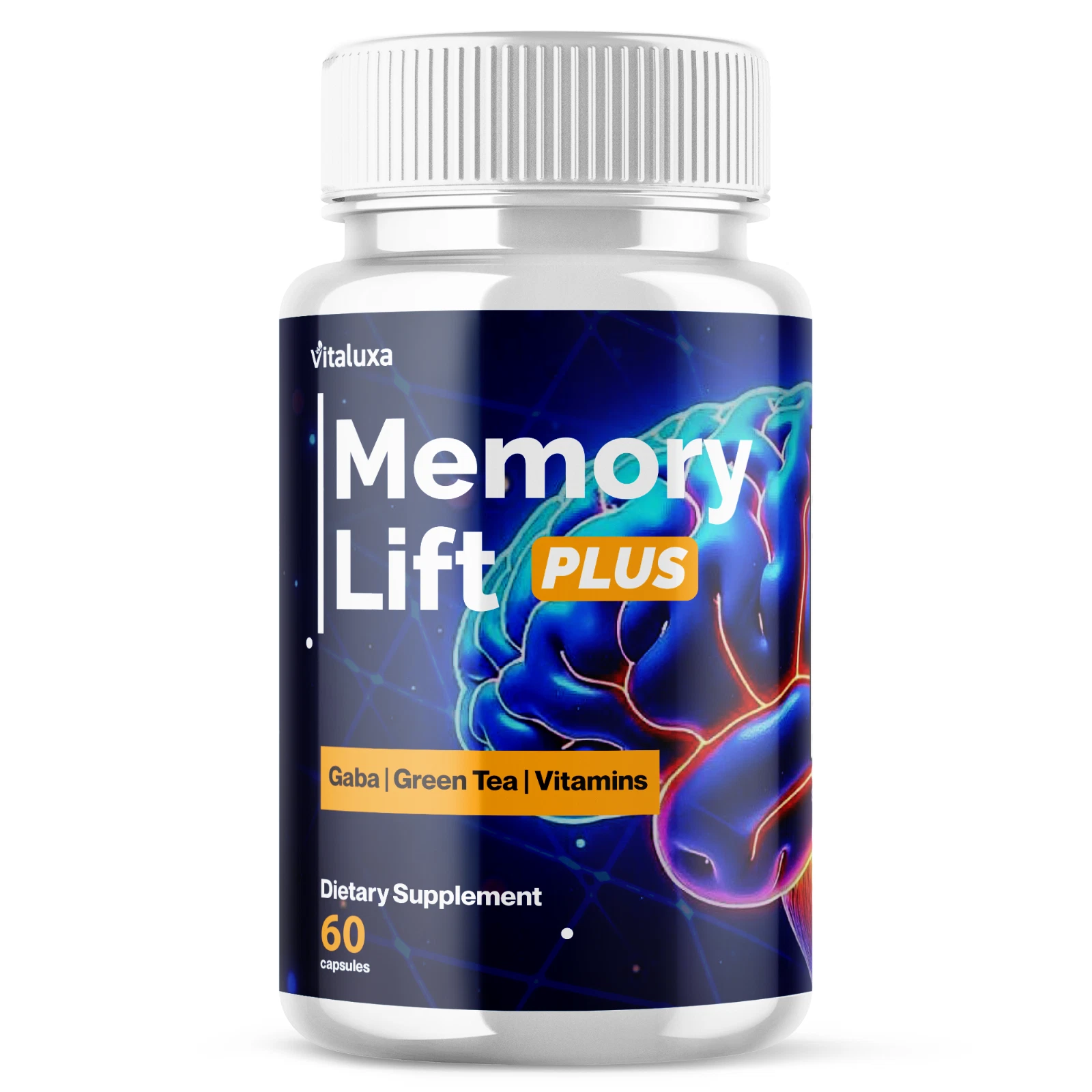 Memory Lift Brain Maximum Support Supplement Pill Advanced Formula (60 Capsules)