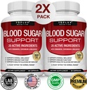 BLOOD SUGAR BLEND SUPPORT Alpha Lipoic Acid & Cinnamon 20 Herbs Complex 2 Packs