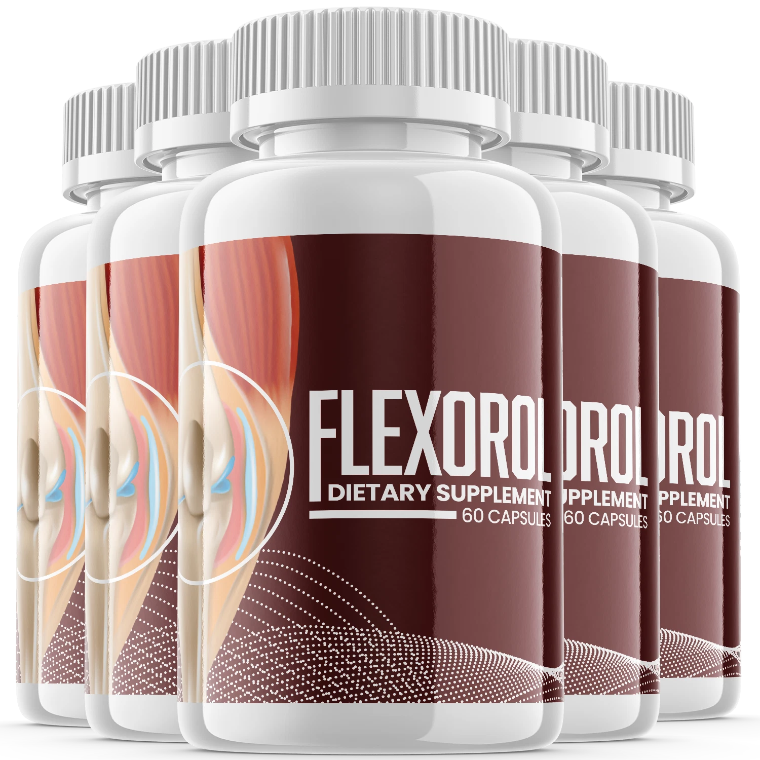 5 Pack - Flexorol Supplement Pills, Support Joint & Muscle Health - 300 Capsules