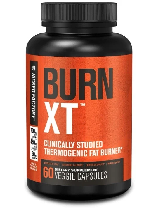 Jacked Factory BURN-XT Thermogenic Fat Burner Capsules - 60 Count