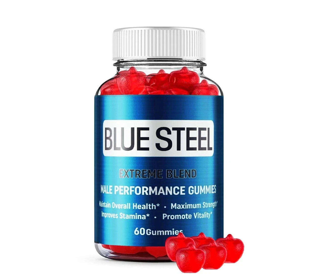 Blue Steel Men Performance Gummies, BlueSteel Male Support Gummy 60ct