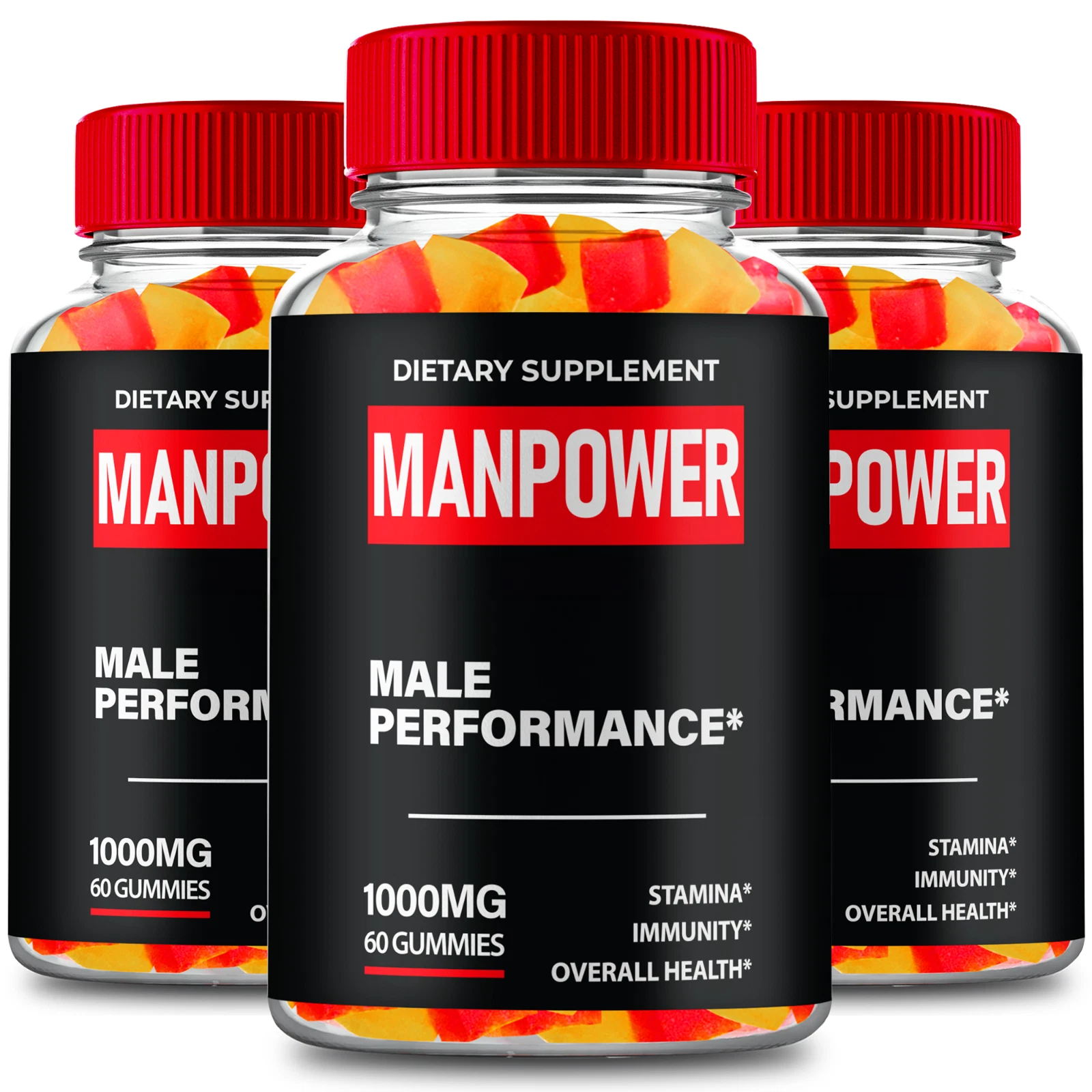 (3 Pack) Man power Gummies - Health & Wellness Support Supplement Gummies