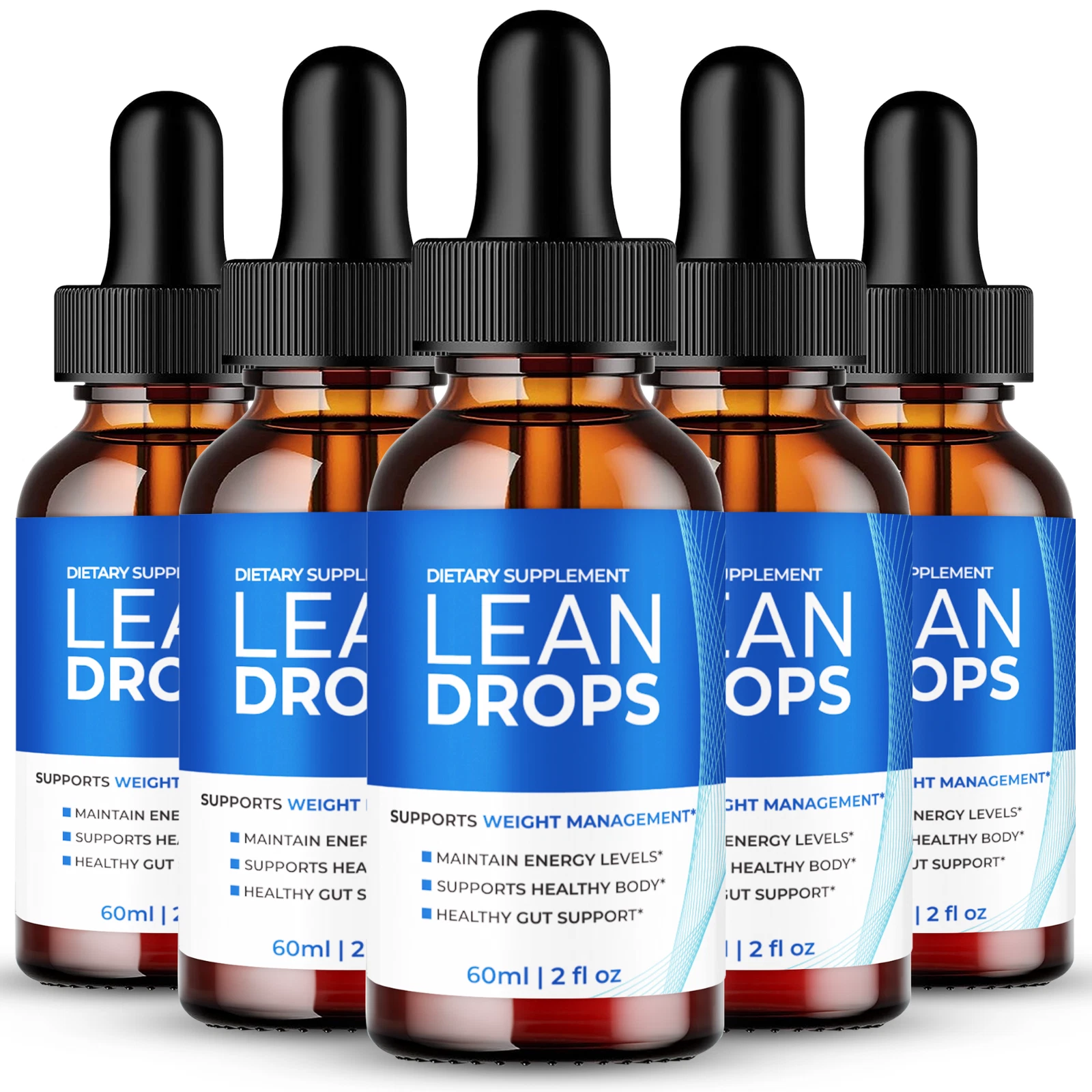 (5 Pack) Lean Drops for Weight Loss, LeanDrops Advanced Fat Burning Formula
