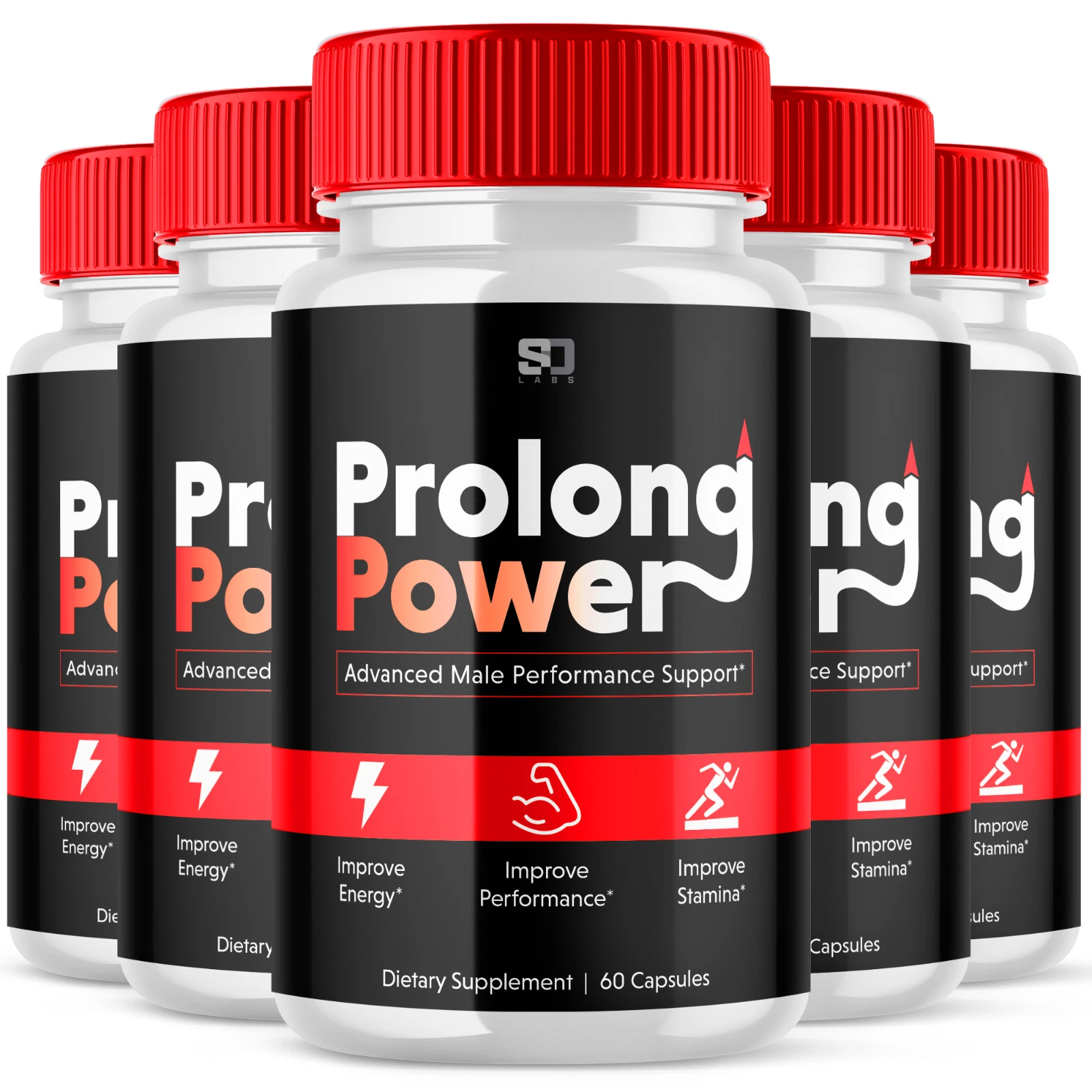 Cápsulas Prolong Power - Aumenta la vitalidad y el rendimiento masculino (paquete de 5)