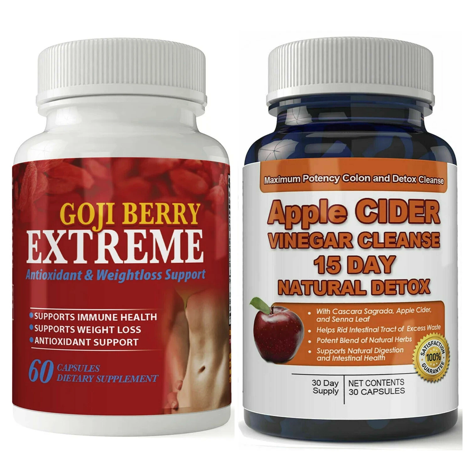 Apple Cider Vinegar Detox & Goji Berry Support Immune Health Weight Loss Capsule