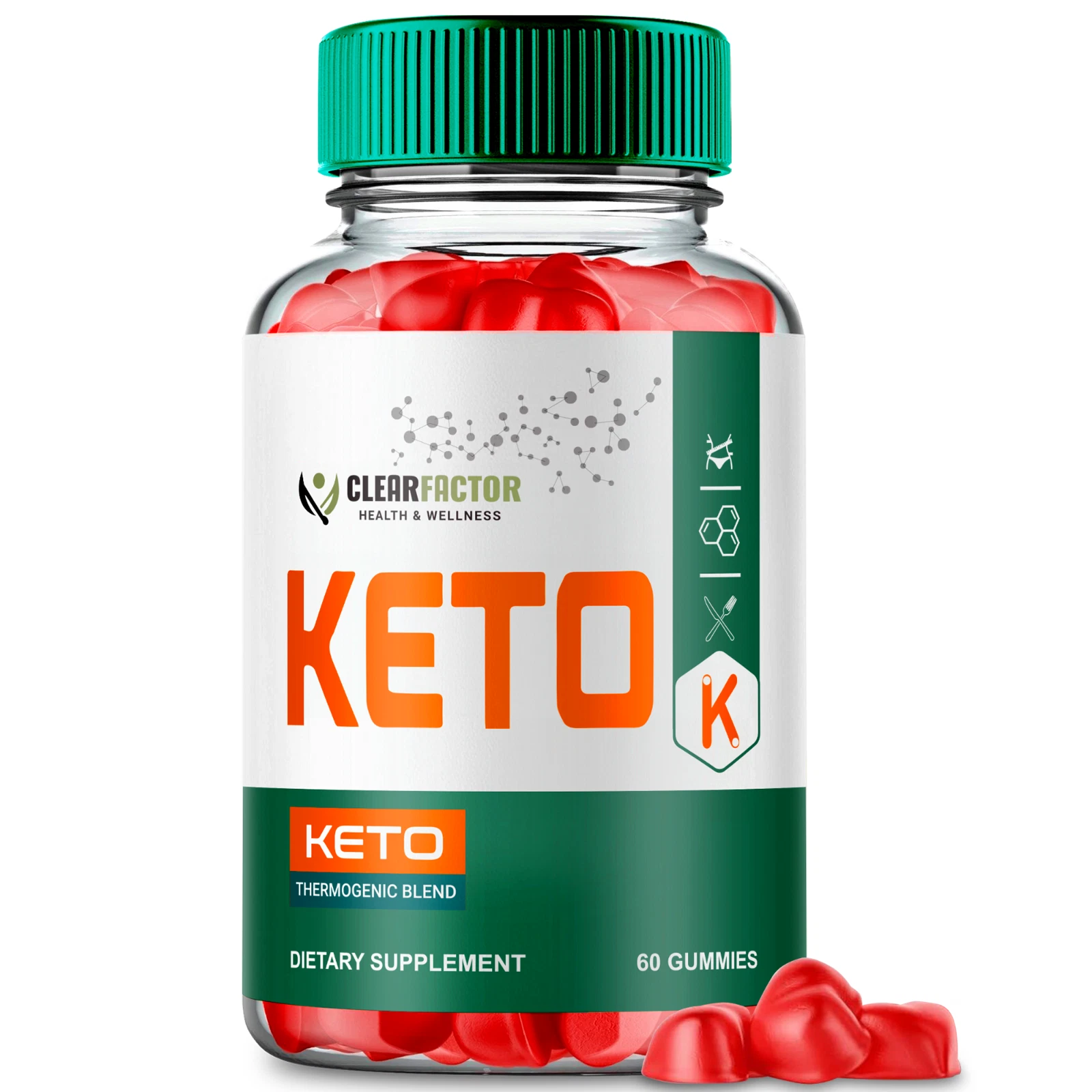 Clear Factor ACV Gummies, Keto ACV for Weight Loss Gummy (60 Gummies)