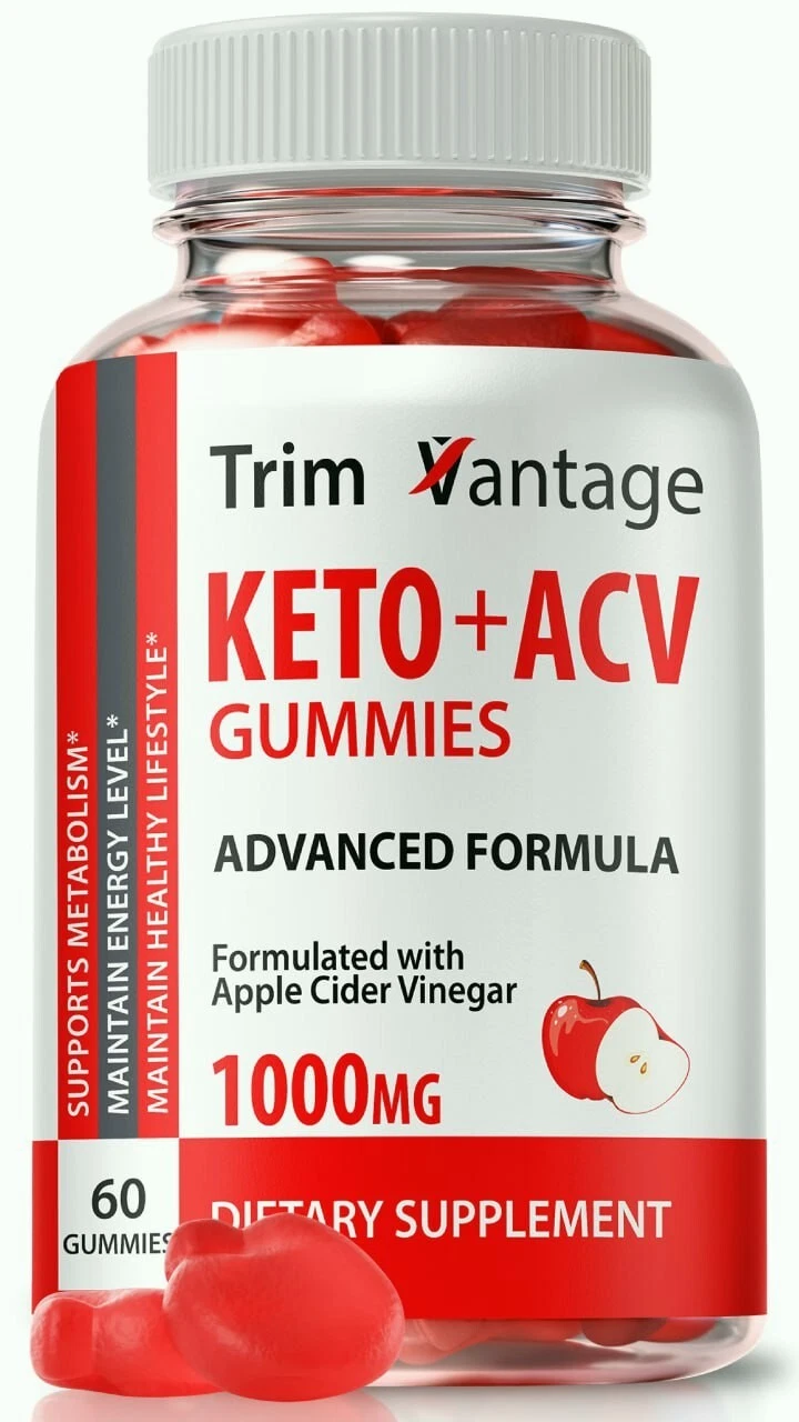 Trim Vantage Keto + ACV Gummies, Advanced Weight Loss Gummy for Energy 60ct